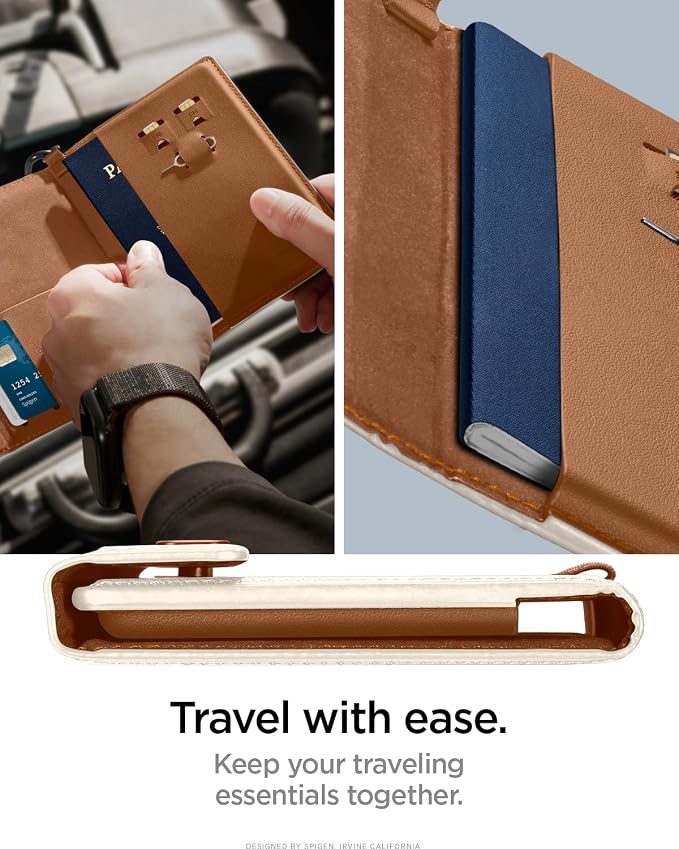 Spigen Life for Passport Card Cover Holder with RFID Blocking Technology Wallet Travel Documents Organizer Protector Accessories, SIM Card Pin Included - Image 2