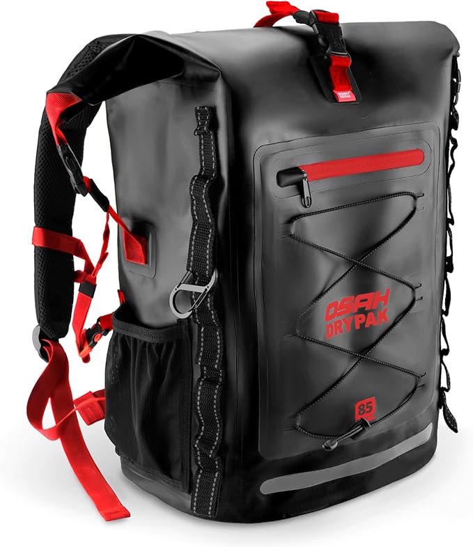 OSAH DRYPAK Waterproof Backpack Dry Bag 25L/35L/55L/85L – Heavy Duty Roll-Top Hiking Backpack Sack Keeps Gear Dry for Travel, Kayaking, Boating, Camping, Rafting and Fishing by OSAHDRYPAK