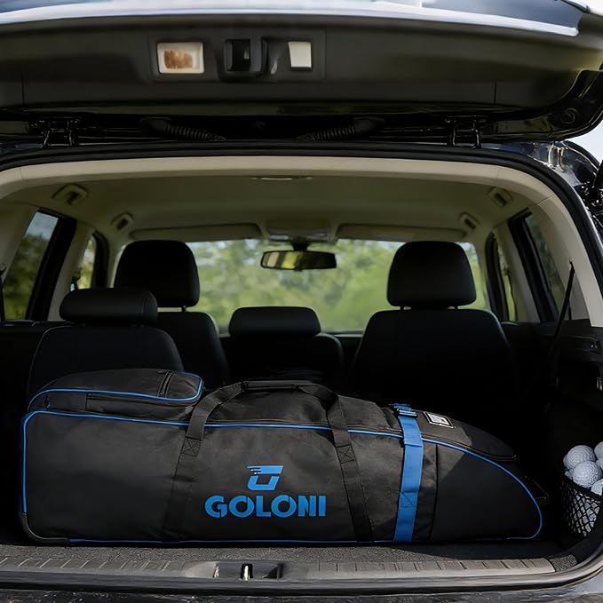 Goloni Golf Travel Bag with Wheels, Airline Golf Travel Case, Padded Rolling Golf Bag with Shoe Compartment - Image 7