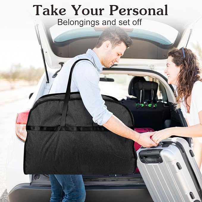 Limoomil 6" Gusseted Waterproof Garment Bag for Travel, 43" Tear Resistance Suit Bag for Men Travel for Suits, Tuxedos, Coats, Uniform. (Darkgrey, 42") - Image 7