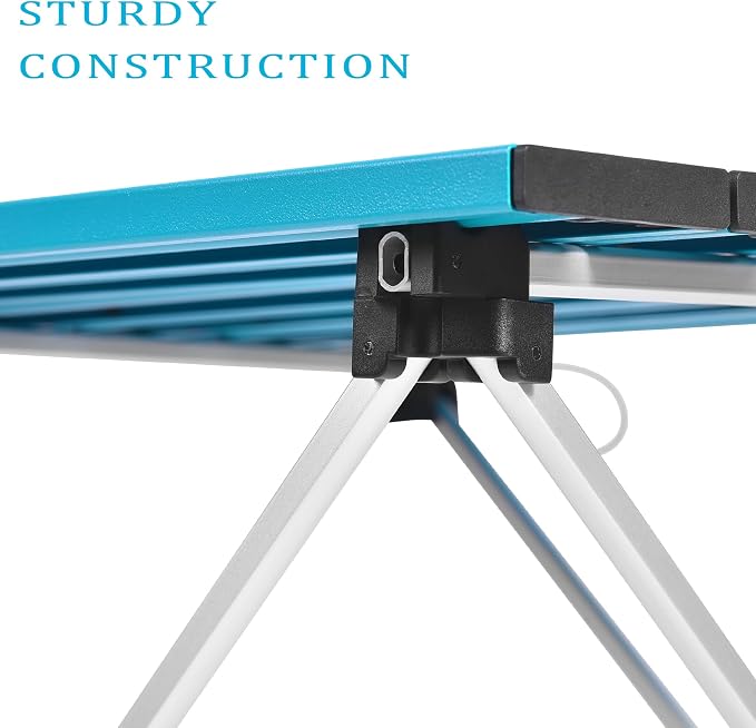 Grope Portable Camping Table with Aluminum Table Top, Folding Beach Table Easy to Carry, Prefect for Outdoor, Picnic, BBQ, Cooking, Festival, Beach, Home (Deep Blue-S) - Image 6