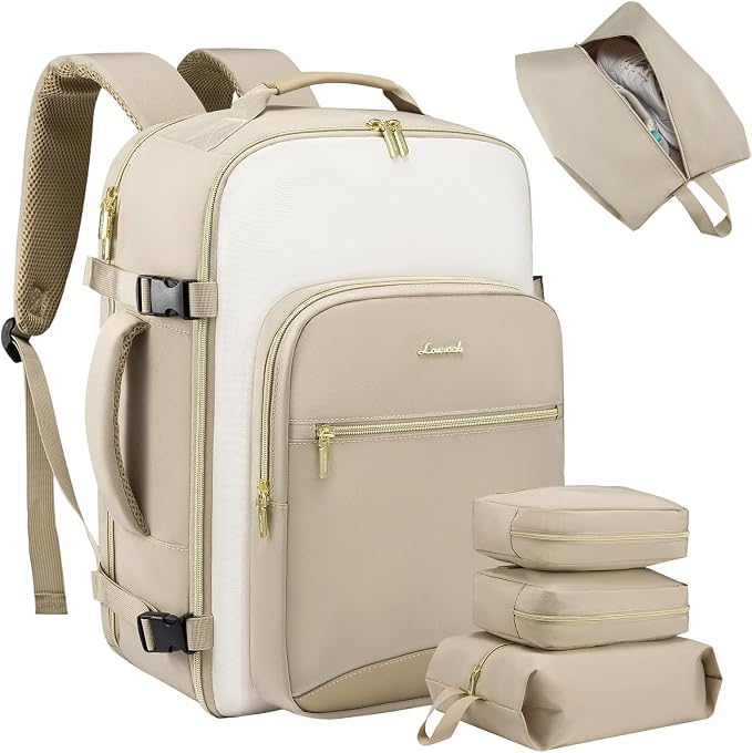 LOVEVOOK 50L Large Travel Backpack for Women Men Fits 17 Inch Laptop, Carry on Backpack for Traveling on Airplane, Personal Item Bag Airline Approved, Business Causal Weekender Backpacks by LOVEVOOK