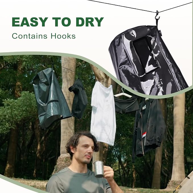 Wash Bag Travel Washing Machine,Portable Manual Mini Washing Machine for Apartamentos Camping Travel Hand Wash Laundry(Black) - Image 4