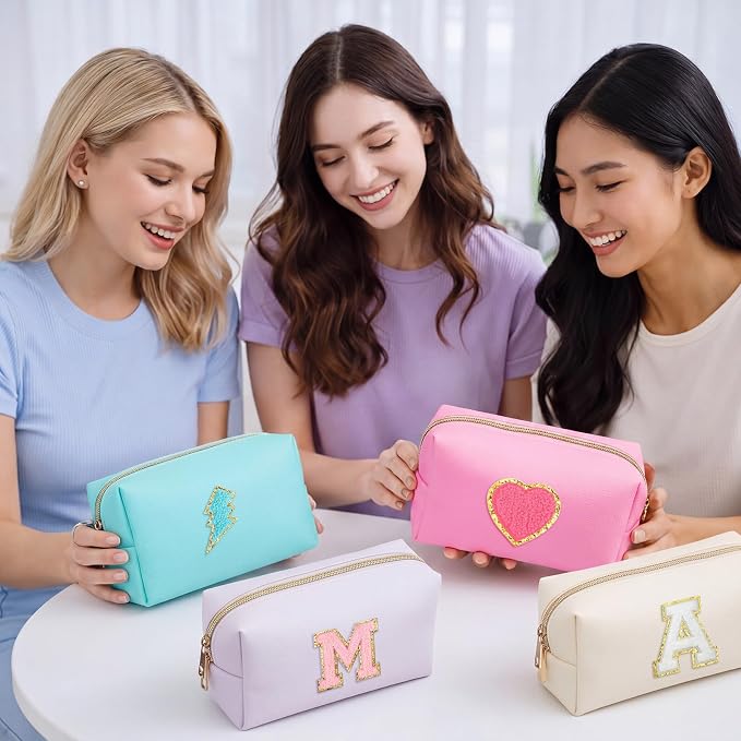 Kigeli 12 Pcs Nylon Makeup Bag Bulk Cosmetic Pouches Preppy Cosmetic Bag for Women Waterproof Travel Zipper Organizer Little Outdoor Accessory Makeup(Nylon, Foam,Neon Color) - Image 5