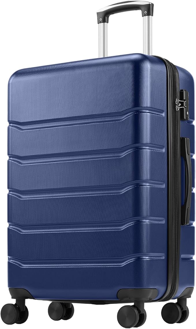 OLIXIS 20 Inch Carry-On Luggage, Hardside Suitcase with Spinner Wheels, Lightweight ABS Hard Shell Travel Luggage, TSA Approved Lock, Expandable Small Suitcase for Business & Travel–Blue by OLIXIS