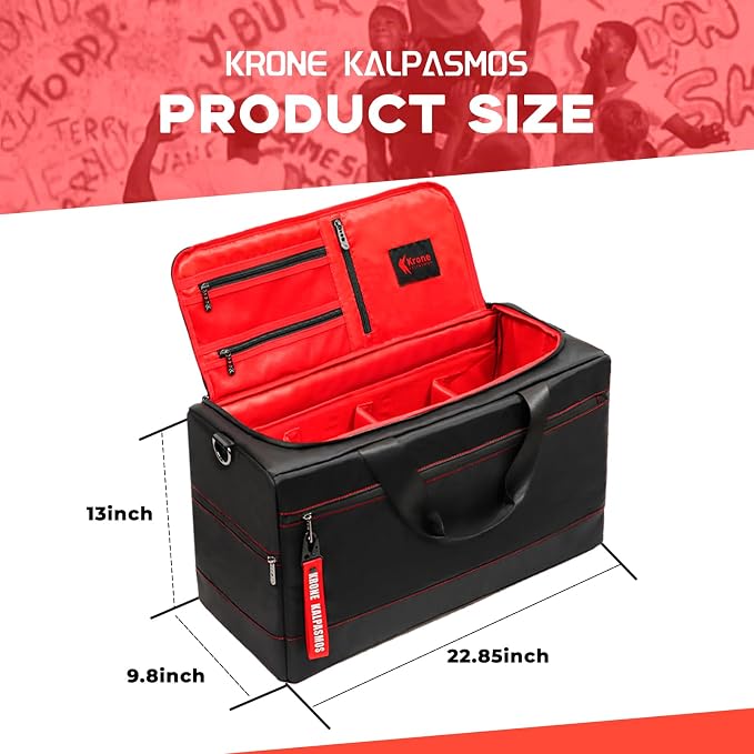 Sneaker Bag for Travel/Sneakerhead gift/Outdoor Sports Bag/Gym Bag /, A Multi-functional Travel Duffel Bag with 3 Adjustable Dividers, & Shoulder Strap,Made of Nylon, by Krone Kalpasmos-classic - Image 8