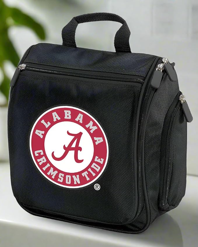 Broad Bay Alabama Toiletry Bags Or Hanging University of Alabama Shaving Kit for Men (Black - Round Logo) - Image 3