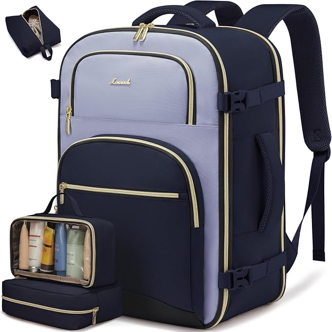 LOVEVOOK Travel Essentials Carry on Backpack 40L Travel Backpack for Women Men,Waterproof TSA Personal Item Travels Bag Airline Flight Approved,Large Carry on Luggage Laptop Backpack with Packing Cube by LOVEVOOK
