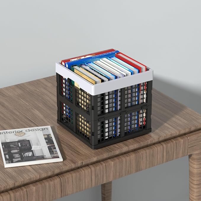 18 L Collapsible Milk Crates, Plastic Stackable Storage Crate, 3-Pack - Image 6