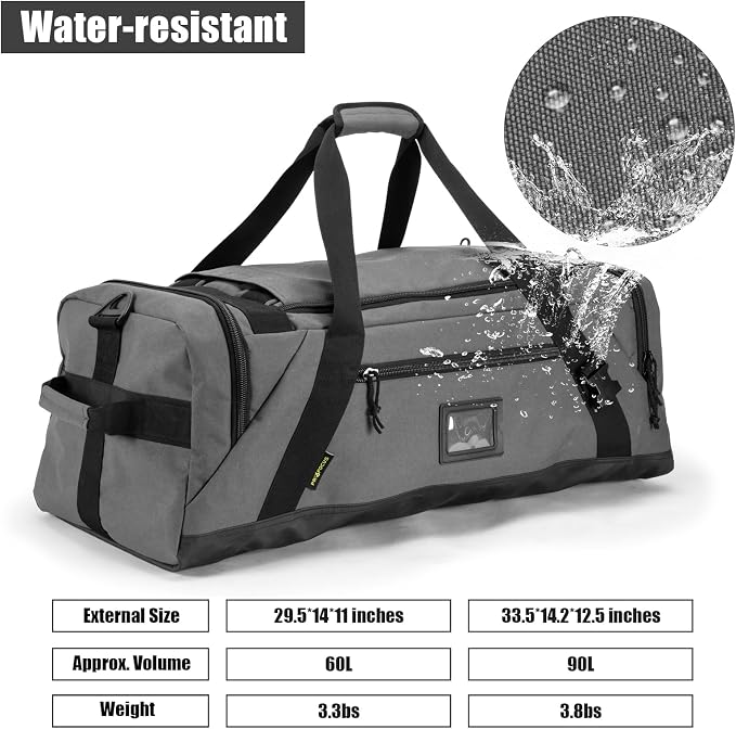90L Large Duffle Bag,Gym Bags For Men Weekend Bag For Women Travel Backpack Carry On Sports Duffel Bag - Image 4