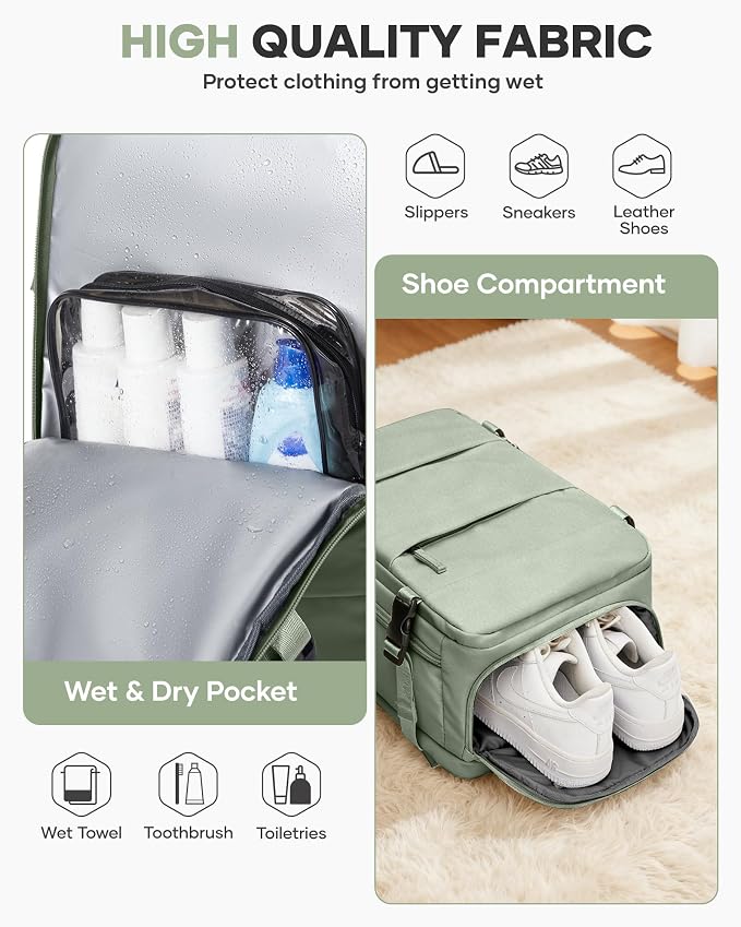 coofay Vacuum Backpack Travel with Pump Vacpack Travel Backpack with Vacuum System Mochila de Viaje Compresion al Vacio Easyvacpack Airbag Backpacks for Traveling Carry on Luggage - Image 7