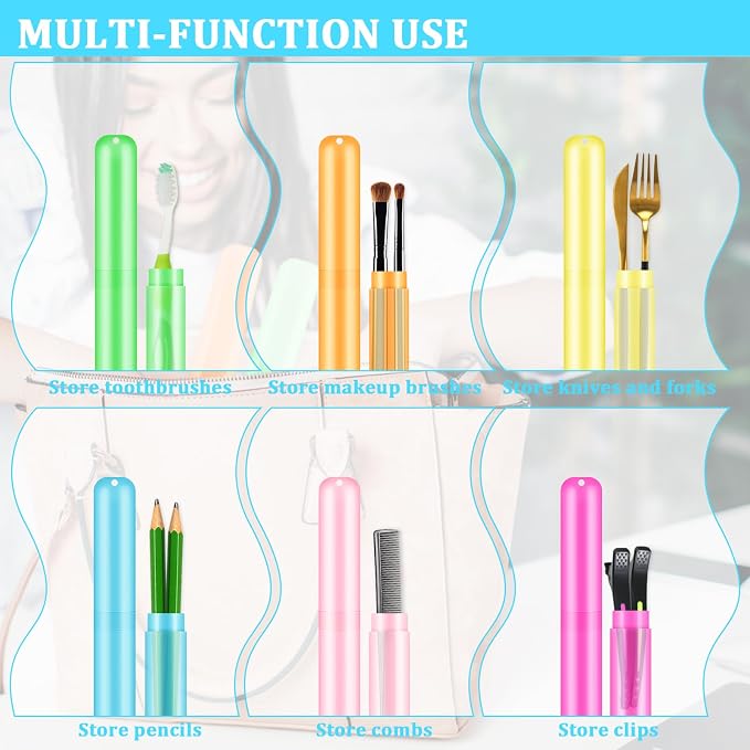 SIKEMAY 150PCS Travel Toothbrush Holder Bulk, Back to School, Classroom Pencil Case for Kids, Toothbrush Case Cover for Travel, Bathroom, Indoor, Outdoor, Trip, Camping, School - Image 5