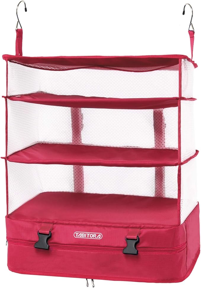 TABITORA Portable Hanging Travel Shelves Bag Packing Cube Organizer Suitcase Storage Large Capacity by TABITORA%EF%BC%9ANewStart%EF%BC%8CNewLife
