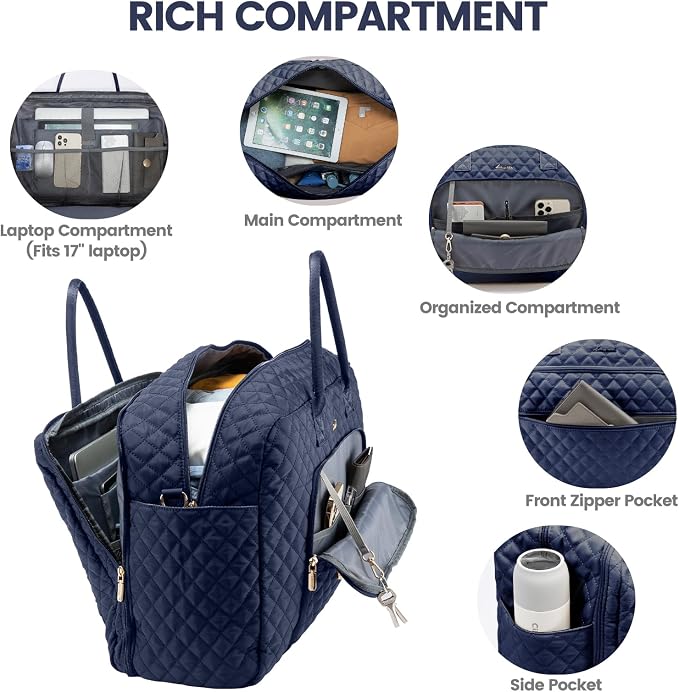 LOVEVOOK Travel Duffle Bag - Women's Weekender Carry On Overnight Laptop & Gym Bag With Toiletry/Shoe Pocket, Hospital Labor Bag - Image 2