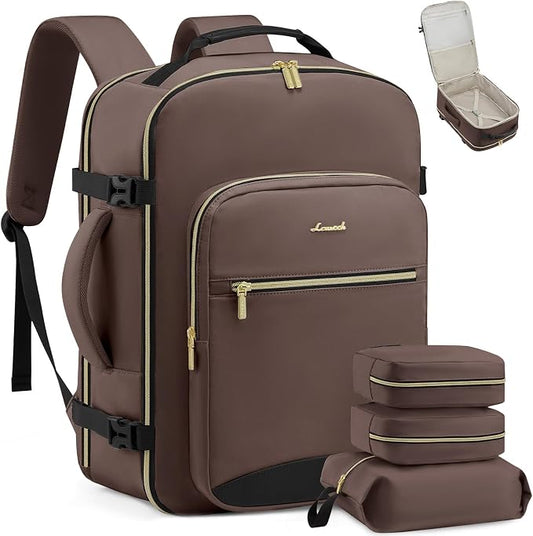 LOVEVOOK 40L Travel Backpack Flight Approved Carry on Backpack,3 Packing Cubes,Waterproof Personal Item Travel Bag,TSA Carry on Luggage Suitcase Travel Essentials,Gifts for Women & Men,fits 17" Laptop by LOVEVOOK