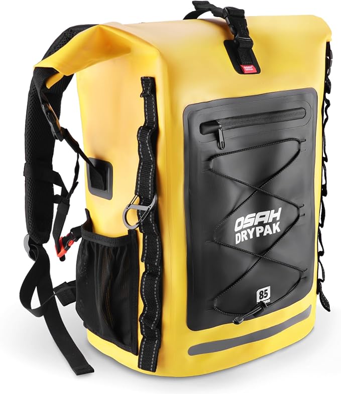 OSAH DRYPAK Waterproof Backpack Dry Bag 35L/55L/85L – Heavy Duty Roll-Top Hiking Backpack for Travel, Kayaking, Boating, Camping, Rafting and Fishing by OSAHDRYPAK