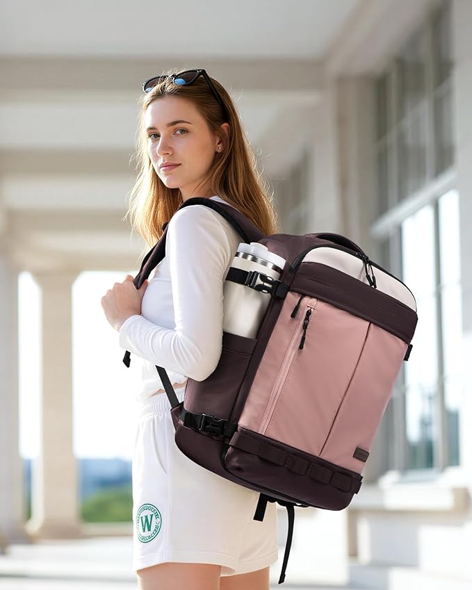 LOVEVOOK 40L Travel Backpack for Women Men, Airline Approved Carry On Luggage with 3 Cubes Accessories, TSA Personal Item Travel Cruise Essentials, Waterproof Weekender Overnight Bags fits 17" Laptop - Image 2