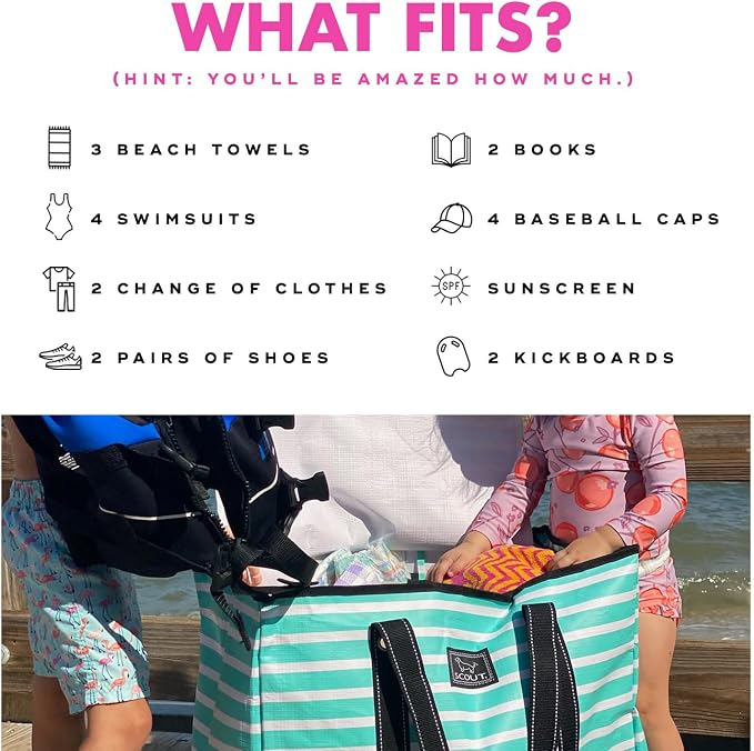 SCOUT 3 Boys Zip Tote - Utility Tote for Beach, Family, Travel and Storage, Zips Closed & Water Resistant - Image 4