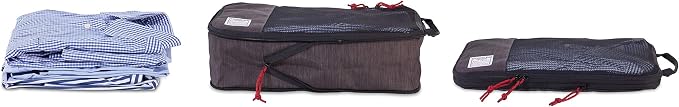 TROIKA BUSINESS PACKING CUBES - BBG56/GY - Travel Compression Bag Set - Packing Cube Set - 3 packing bags with compression zipper (space saving packing of clothes in suitcase & backpack) - Image 4