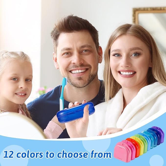 Sherr Dental Retainer Case with Holes,10 Pcs,10 Rainbow Color - Image 3