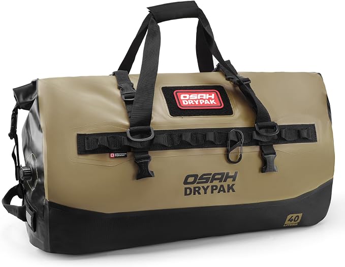 OSAH DRYPAK Waterproof Duffel Bag 25L/40L/60L – Heavy-Duty Motorcycle Tail Bag, Roll-Top Dry Bag for Travel, Camping, Boating, Kayaking, Outdoor Adventure by OSAHDRYPAK