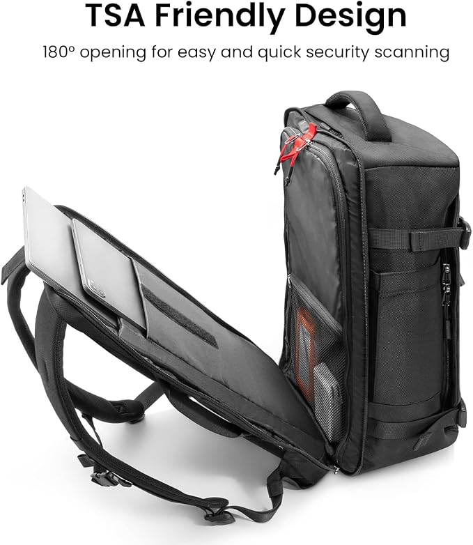 tomtoc 28/40L Travel Backpack, TSA Carry On/Personal Item Bag Flight Approved, Water-resistant Carry on Luggage, PFAS Free - Image 3