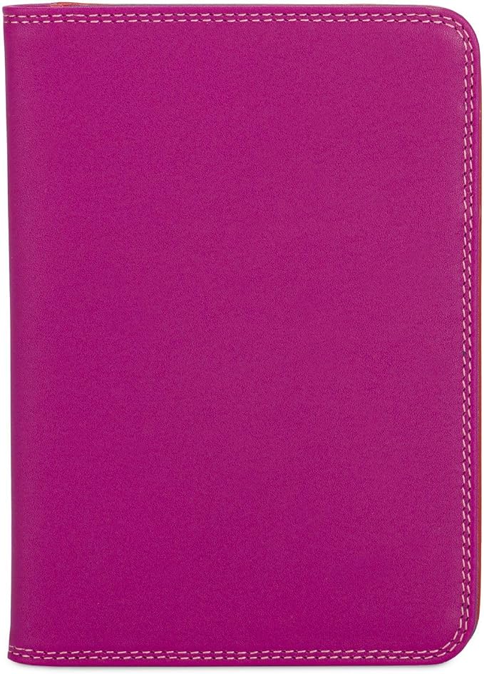 mywalit Leather Travel Passport Cover | Sangria Multi | 3 Cards, Notes And Transparent Passport Section by MywalitUSA