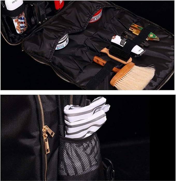 Barber Supplies Bag Organizer for Clippers and Supplies, Portable Clipper Bags and Cases for Men, Cosmetology Bag Hairstylist Clipper Backpack for Barber Accessories Essentials Stuff - Image 5