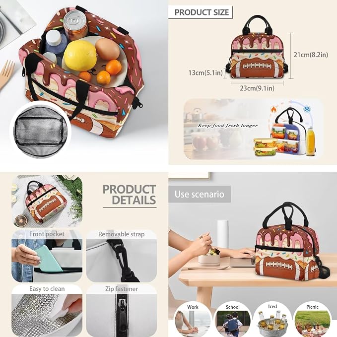 Sweetheart Print Backpack for Boys 4 Pack School Bag Rucksack with Reusable Lunch Bag Water Bottle Carrier Bag Pencil Case Set - Image 4