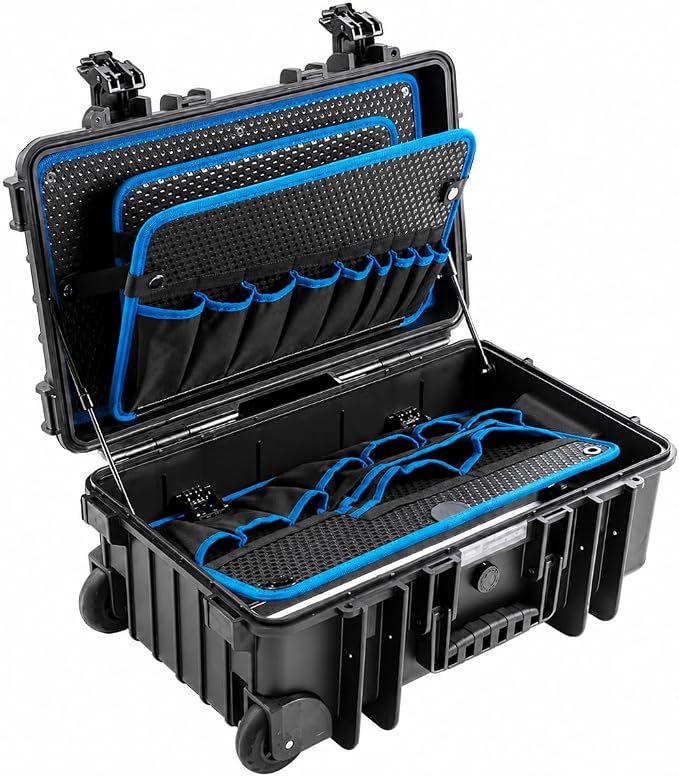 B&W International Jumbo 6600 Outdoor Tool Case with Pocket Tool Boards, Black by BWInternational