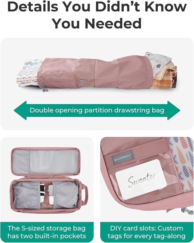 BAGSMART 6 Set /4 Set/2 Set Compression Packing Cubes for Travel, Lightweight Luggage Organizer Bags, Durable Space Saver Bags Travel Essentials - Image 5