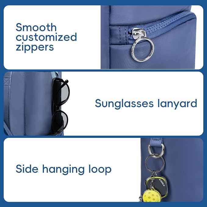 KAVIGOR Pickleball Tote Bag for Women with Fence Hook, Quilted Pickleball Bag Holds 3-4 Paddles with Shoe Compartment - Image 8