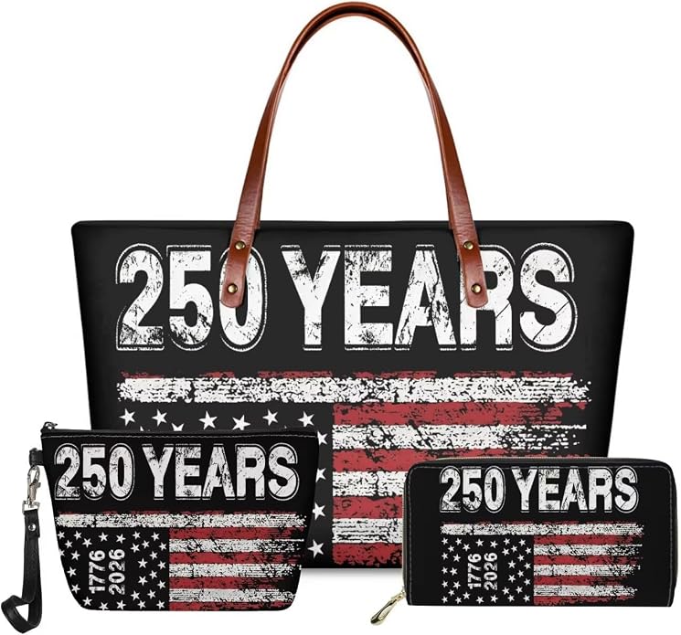 GIFTPUZZ Women Tote Bag Women Wallet Portable Cosmetic Bag for Women Bag Set 3 Pack PU Leather Bags with Zipper by GIFTPUZZ