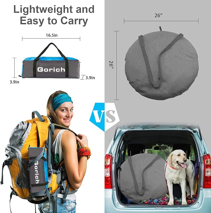 Gorich Beach Tent Sun Shelter for 3/4/6/8/10 Person with UPF 50＋ UV Protection, Lightweight & Easy Setup Beach Shade Canopy, Portable Beach Shade Tent Beach Cabana - Image 7