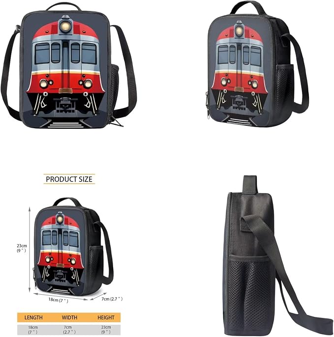 Train Kids Backpack Set, Lightweight School Backpack with Lunch Bag Large Capacity Elementary Bookbag for Boys School Bag for Primary School High School - Image 4