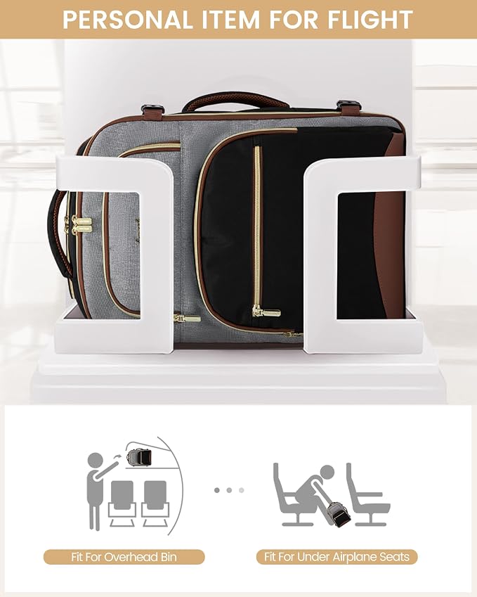 LOVEVOOK Travel Essentials Carry on Backpack 50L Travel Backpack for Women Men,Waterproof TSA Personal Item Travels Bag Airline Flight Approved,Large Carry on Luggage Laptop Backpack with Packing Cube - Image 4