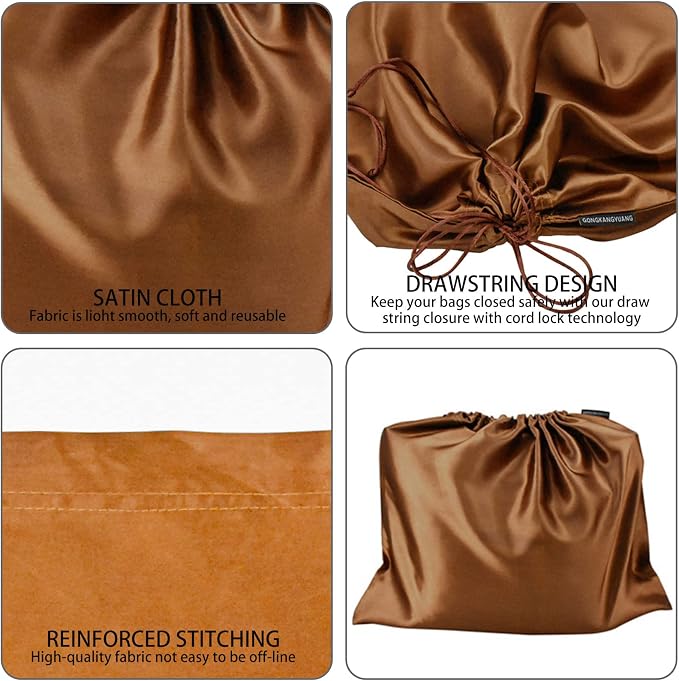 GONGKANGYUAN 30 Pack Dust Bags for Handbags Travel Storage Pouch, Silk Handbag Dust Cover Bags for Purses Pocketbooks Shoes Boots - Image 6