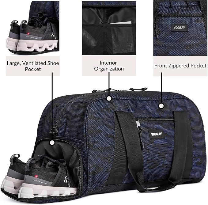 Vooray Burner Duffel Bag - 23L Small Gym Bag for Women and Men with Shoe Compartment, Lightweight Travel Duffel for Training, Sports, Overnight Use - Image 3