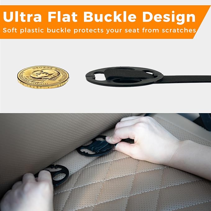 Backseat Car Organizer with Tray, 9 Storage Pockets Back Seat Protector with Foldable Tablet Holder, Waterproof Back of Seat Kick Mats for Kids Adult, Travel Accessories 2 Pack, Gray - Image 4