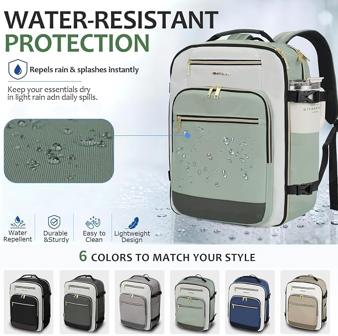 EMPSIGN 40L Travel Backpack for Women & Men | Airline Approved Carry On, TSA Personal Item Bag, Waterproof, Overnight Weekender Essentials, Fits 17" Laptop - Image 6