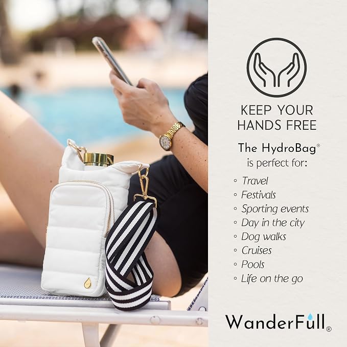 WanderFull Original HydroBag Crossbody Water Bottle Holder with Phone Pocket, Fits Water Bottles up to 32 oz - Image 7