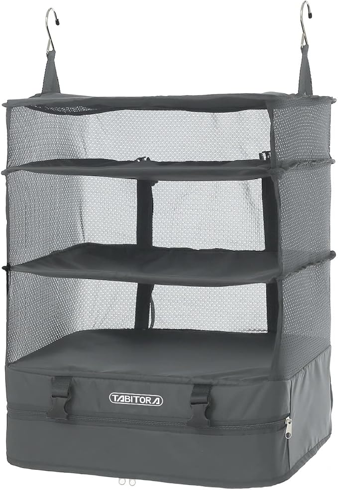 TABITORA Portable Hanging Travel Shelves Bag Packing Cube Organizer Suitcase Storage Large Capacity by TABITORA%EF%BC%9ANewStart%EF%BC%8CNewLife