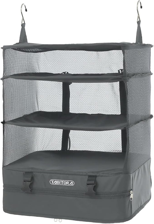 TABITORA Portable Hanging Travel Shelves Bag Packing Cube Organizer Suitcase Storage Large Capacity by TABITORA%EF%BC%9ANewStart%EF%BC%8CNewLife