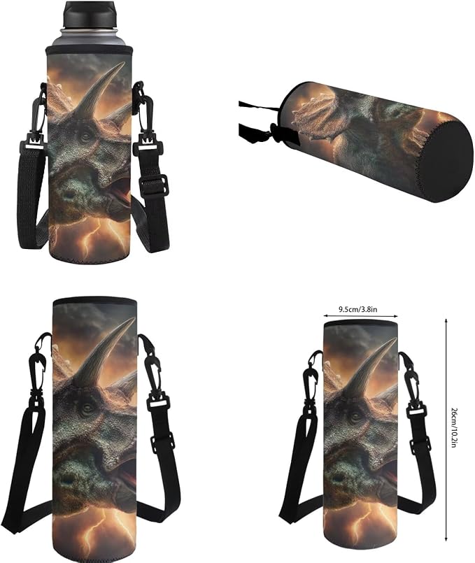 Triceratops Dinosaur Boys Bookbag With Lunch Box 1St Grade Backpack Boys Kindergarten with Pencil Pouch Bulk Water Bottle with Sleeve Traveling School Supplies 17 inch Lightweight - Image 6