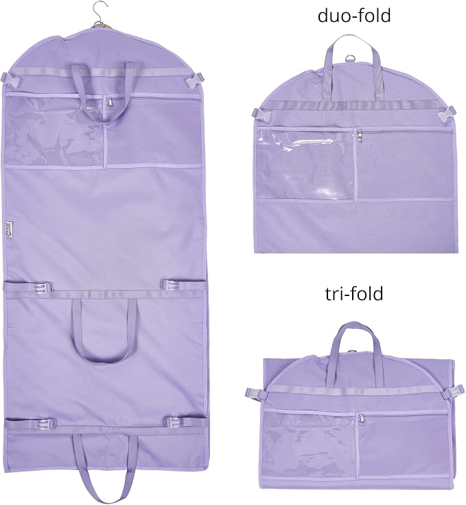 Premium Waterproof Hanging Garment Bag - 52 inch Clothes Bag with Gusset, 4 Pockets & Side Zip for Dance Costumes, Skating, Theatre, Beauty Pageants, Cheer & More. - Image 5