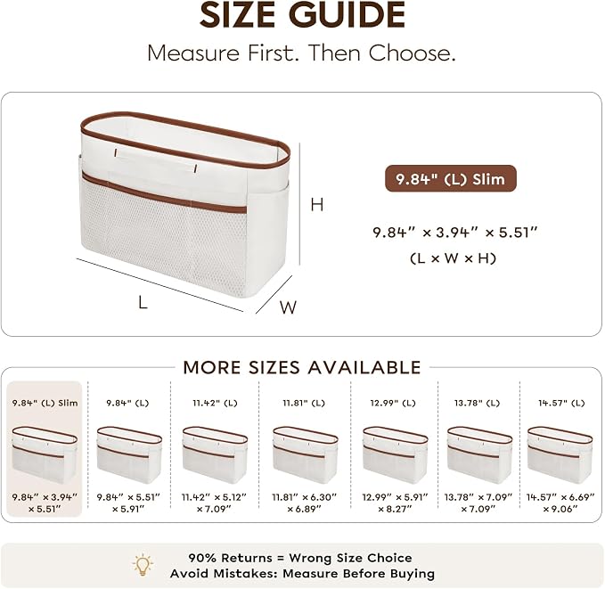 GIVLEFLY Purse Organizer Insert for Tote Bag, 9.84 Inch Satin Bag Organizer with Zipper Top, Multi Pocket Handbag Organizer - Image 4