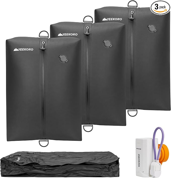 Upgraded Vacuum Bag for Travel, Professional IPX8 Waterproof Reusable Vacuum Compression Bags for Travel Suitcases, Durable Space Saver Bag by YEEKORO