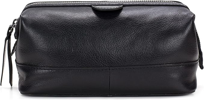 Patricia Nash Travel Toiletry Bag for Men - Moto Canvas Travel Case, Dopp Kit for Men, Waxed Cotton Canvas, Mens Toiletry Bag, Stylish Travel Case, Brushed Brass Hardware, Zipper Closure by PatriciaNash