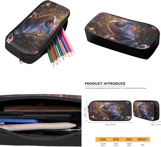 The Magic Chameleon 4PCS Backpack for Boys 17 inch Kids Preschool Elementary School with Lunch Box Large Capacity Pencil Case Portable Water Bottle Sleeve Soft and Comfortable - Image 5