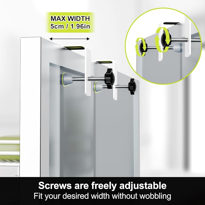 Orimade Over the Door Shower Caddy Adjustable 5 Tier Black,Bathroom Hanging Organizer Shelf Rustproof with 4 Hooks,Shower Basket with Soap Holder and Suction Cup, White - Image 4